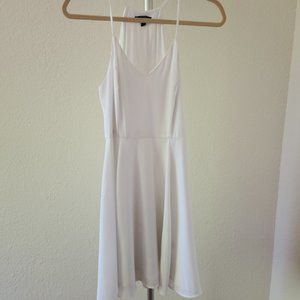 White Strappy Satin Summer Dress